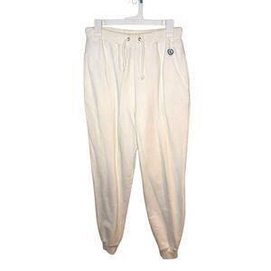 Lauren Ralph Lauren Vintage Embroidered Jogger Sweats Cream Size Medium Petite